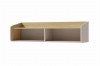 Modernes Wandregal Albi in Eiche-Optik und Beige mit zwei Fächern