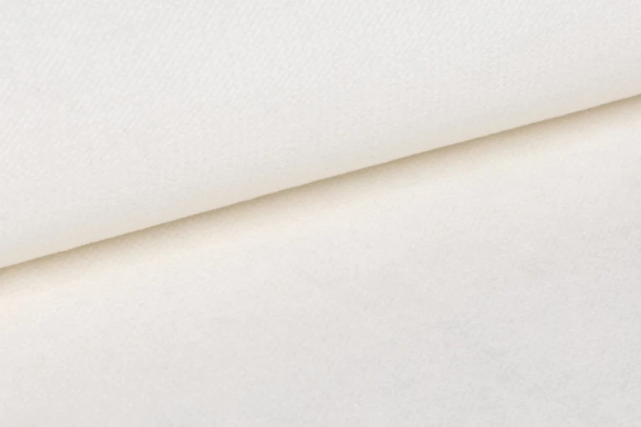 White upholstery fabric with soft surface for furniture.