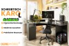 Gaming-Schreibtisch Karol: Ergonomisches Design, modernes Aussehen und praktischer Stauraum von Deinemoebel24.