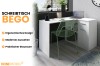 Eckschreibtisch BEGO in Weiß – modernes Design für das Homeoffice.