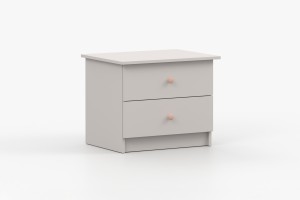 OSCAR Nachttisch in Weiß / Cashmere Deine Möbel  
