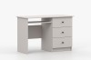 Modern white desk with 3 drawers and keyboard tray for the children's room.
