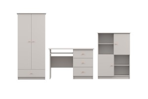 OSCAR A Jugendzimmer-Set in Weiß / Cashmere Deine Möbel  