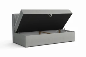 MATI BIS 100x200 Paros 5 Hellgrau Boxspringbett Polsterbett Komplettbett Deine Möbel