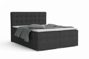 CARLY 120x200 Cord Poso 34 Anthrazit Boxspringbett Boxspring Boxbett Komplettbett Polsterbett Cord-Samt Deine Möbel