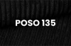 Schwarzer Poso 135 Cordstoff für Möbel – Detailansicht der gestreiften Textur.