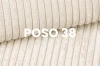 Detaillierte Texturansicht des beigen Cord-Stoffs POSO 38 für Boxspringbetten.