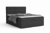 Elegantes Boxspringbett Carly in Anthrazit mit stilvollem Cord-Bezug und Kopfteil.