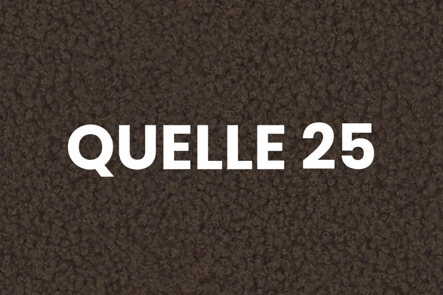 Möbelstoff Quelle 25: Dunkelbrauner Teddy-Stoff, flauschiges Bouclé-Gewebe für Boxspringbetten.