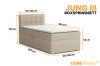 Produktgrafik mit Maßen für das Boxspringbett Jung III: 90/100 cm Breite und 200 cm Länge.