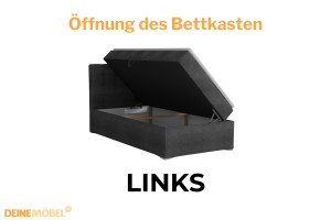 JUNG 3 90x200 Kronos 7 Schwarz Boxspringbett Polsterbett Komplettbett Deine Möbel