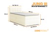 Produktmaße des Boxspringbetts Jung III: Übersicht der Höhen, Breiten und Längen.