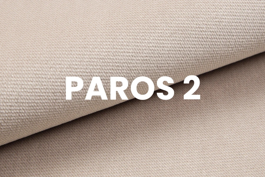 Detailed shot of the fabric structure Paros 2 in beige for upholstered furniture