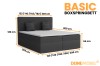 Maße des Basic Boxspringbetts in verschiedenen Breiten mit 120 cm hohem Kopfteil.