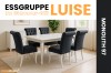 Essgruppe Luise im Glamour-Stil mit Monolith 97 Polsterstoff in Dunkelgrau.