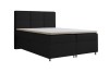 Modernes Boxspringbett in Anthrazit mit Topper, freigestellt vor weißem Hintergrund.