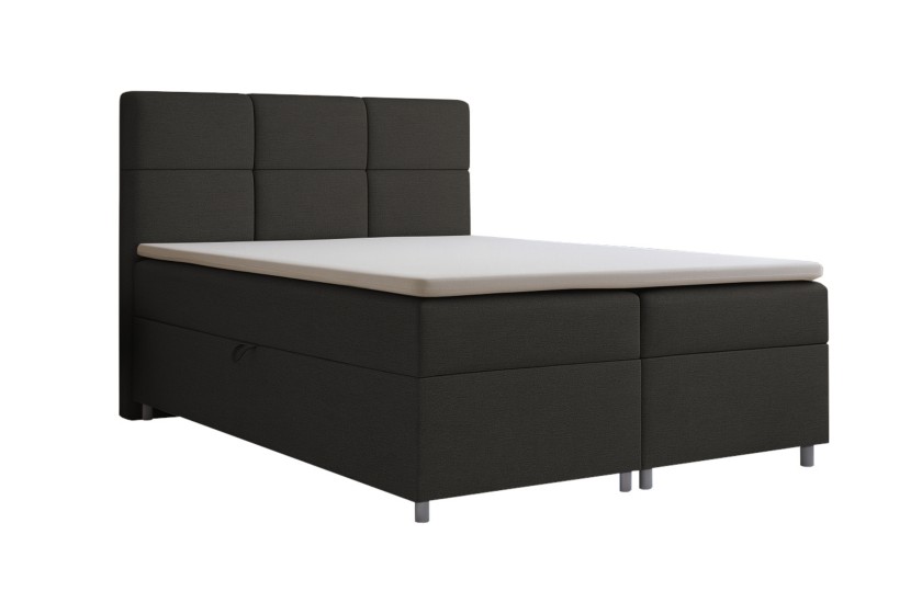 SUSAN 140x200 Kronos 34 Anthrazit Boxspringbett mit Bettkasten Deine Möbel