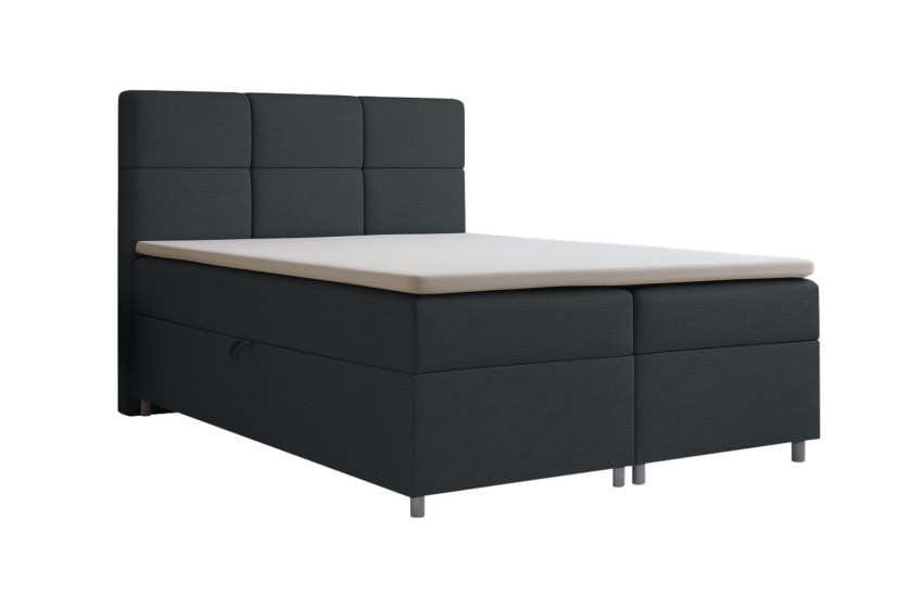 SUSAN 140x200 Paros 6 Dunkelgrau Boxspringbett mit Bettkasten Deine Möbel