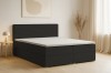 Modernes Boxspringbett mit dunkelgrauem Cord-Bezug Poso 34 im Schlafzimmer.
