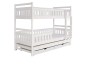 Weißes Etagenbett mit Ausziehbett und Schubladen für Kinderzimmer