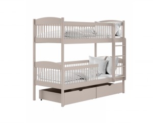 LUNEA 90x200 Cashmere Etagenbett inkl. Lattenrost und Schubladen Deine Möbel  