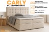 Carly Boxspringbett mit zwei Bettkästen und inklusiv 4 cm Topper, erhältlich in vielen Farben und Größen.
