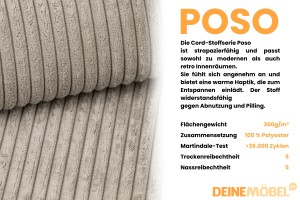 CARLY 120x200 Cord Poso 02 Beige Boxspringbett Boxspring Boxbett Komplettbett Polsterbett Cord-Samt Deine Möbel