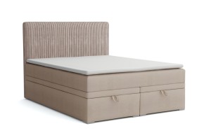 DAGA 200x200 Poso 2/Paros 2 Beige Boxspringbett mit Bettkasten und einer durchgehenden Matratze H4 Deine Möbel
