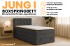 Boxspringbett JUNG I in Anthrazit mit Topper – idealer Schlafkomfort für Jugendliche.