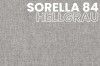 Nahaufnahme der Textur des hellgrauen Möbelstoffs Sorella 84 für hochwertige Polstermöbel.