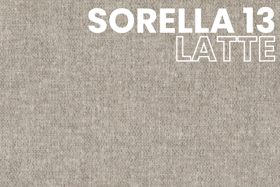 Stoffmuster Sorella 13 Latte – Nahaufnahme des hochwertigen Webstoffs
