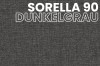 Hochwertiger Möbelstoff Sorella 90 in Dunkelgrau – Detailansicht der feinen Textur.