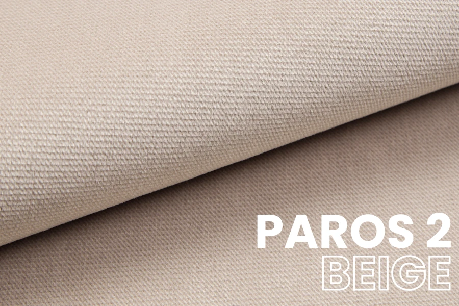 Textur Nahaufnahme Polsterstoff Paros 2 beige für Möbel.
