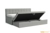 Graues Kindersofa Rica mit offenem Bettkasten für Stauraum.
