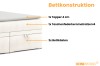 Detailansicht der Bettkonstruktion des DARO Boxspringbetts mit Matratze H4 und Topper.