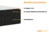 Konstruktion des DARO Boxspringbetts: Matratze H4, 4 cm Topper und praktische Bettkästen.