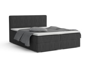 LON IV 200x200 Cord Poso 34 Anthrazit Boxspringbett Komplettbett Polsterbett Cord-Samt Deine Möbel