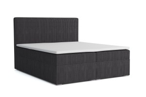 LOFT IV 200x200 Poso 34 Anthrazit Boxspringbett Komplettbett Polsterbett Cord-Samt Deine Möbel