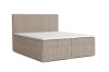 Modernes Boxspringbett Loft IV in Beige mit trendigem Cord-Bezug und hohem Kopfteil.