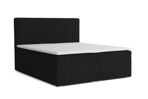 LOFT IV 120x200 Poso 135 Schwarz Boxspringbett Komplettbett Polsterbett Cord-Samt Deine Möbel