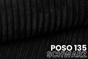 LOFT IV 120x200 Poso 135 Schwarz Boxspringbett Komplettbett Polsterbett Cord-Samt Deine Möbel
