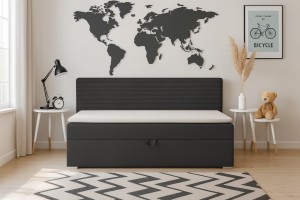 MATI 90x200 Poso 34/Kronos 34 Anthrazit Boxspringbett Polsterbett Komplettbett Deine Möbel