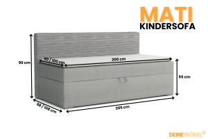 MATI 90x200 Poso 55/Paros 5 Hellgrau Boxspringbett Polsterbett Komplettbett Deine Möbel