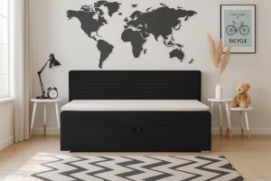 MATI 100x200 Poso 135/Kronos 7 Schwarz Boxspringbett Polsterbett Komplettbett Deine Möbel