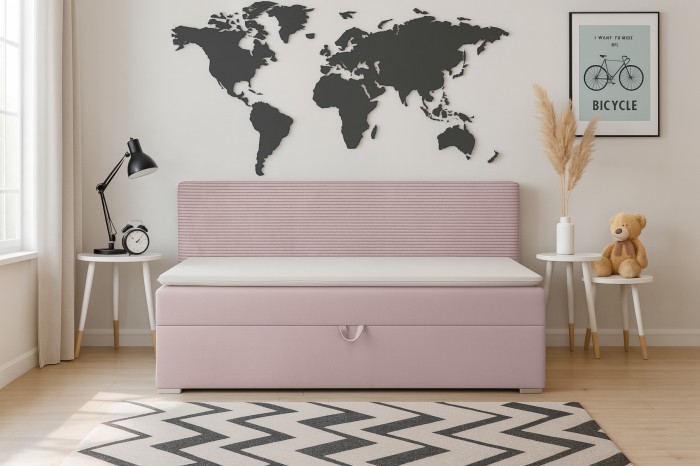 Mati Kindersofa in Rosa als gemütliche Einrichtungsidee im Kinderzimmer.