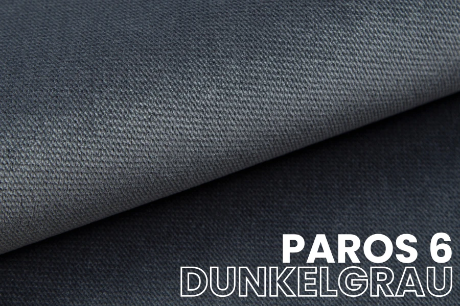 Close-up stofstaal Paros 6 donkergrijs voor het FEN boxspringbed.