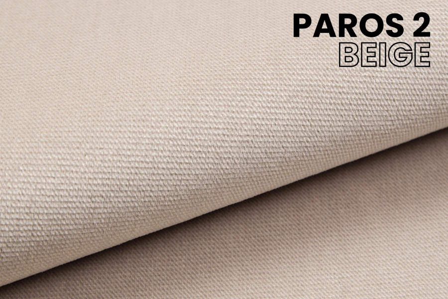 Textur-Detail des Polsterstoffs Paros 2 in Beige, weiches Material für gemütliche Kindermöbel.