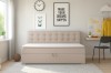 Pati Kindersofa in Beige mit Bettkasten in einem modernen Kinderzimmer.