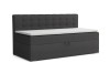 Anthrazitfarbenes Kindersofa Pati mit praktischem Bettkasten