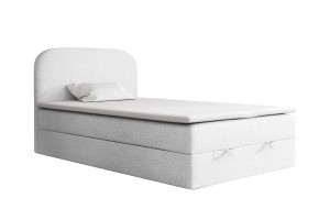 CLOUD 100x200 Abriamo 04 Weiß Boxspringbett mit Bettkasten Deine Möbel